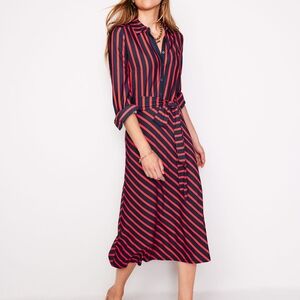 Boden Red and Blue Striped Dress